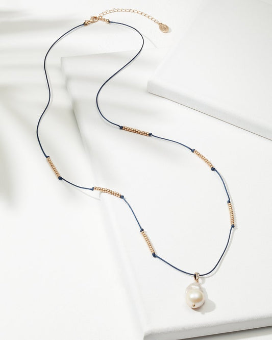 Indigo Bay Freshwater Pearl Pendant Necklace Navy | Tommy Bahama Discount - Indigo Bay Freshwater Pearl Pendant Necklace