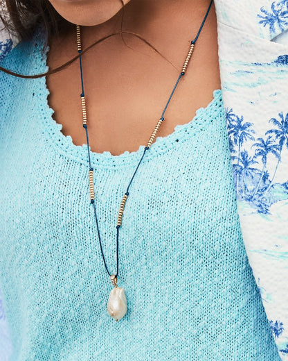 Indigo Bay Freshwater Pearl Pendant Necklace Navy | Tommy Bahama Discount - Indigo Bay Freshwater Pearl Pendant Necklace