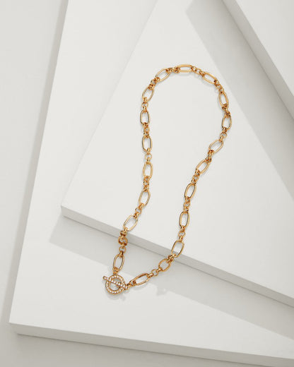 Sanibel Island Crystal Link Necklace Gold | Tommy Bahama Premium - Sanibel Island Crystal Link Necklace