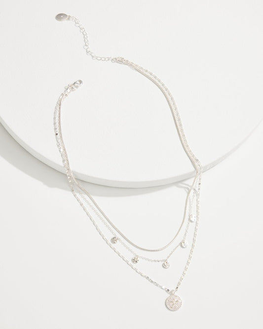 Marco Island Layered Starfish Charm Necklace Silver | Tommy Bahama Signature - Marco Island Layered Starfish Charm Necklace