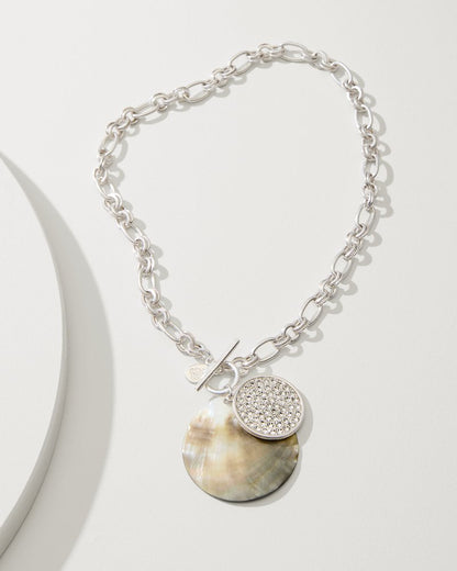 Marco Island Shell Pendant Necklace Silver | Tommy Bahama Quality - Marco Island Shell Pendant Necklace