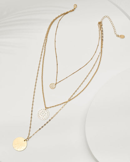 Madeira Mother of Pearl Flower Multi-Row Necklace Gold | Tommy Bahama Trusted - Madeira Mother of Pearl Flower Multi-Row Necklace