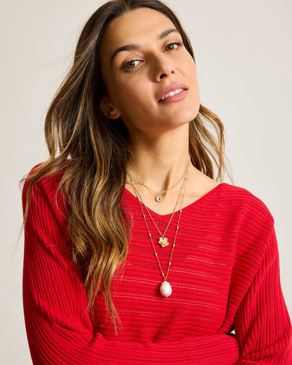 Tidal Treasure Floral Charm Layered Necklace Gold | Tommy Bahama Everyday - Tidal Treasure Floral Charm Layered Necklace