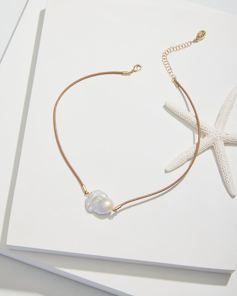 Indigo Shore Pearl Corded Pendant Necklace Gold | Tommy Bahama Recommended - Indigo Shore Pearl Corded Pendant Necklace