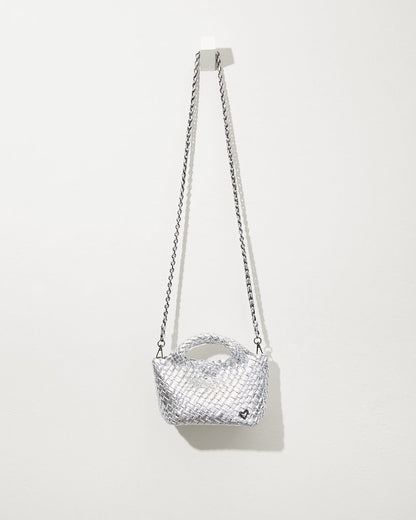 Tiny Mini Woven Crossbody Tote Silver | Tommy Bahama Signature - Tiny Mini Woven Crossbody Tote