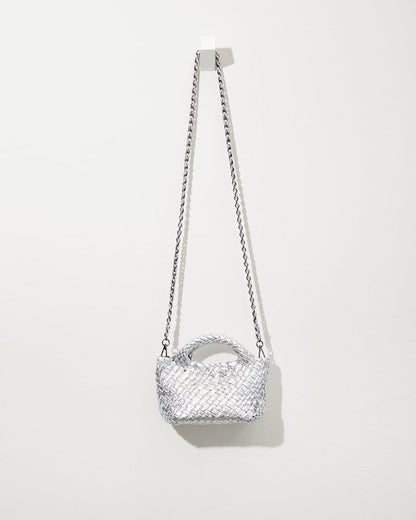Tiny Mini Woven Crossbody Tote Silver | Tommy Bahama Signature - Tiny Mini Woven Crossbody Tote
