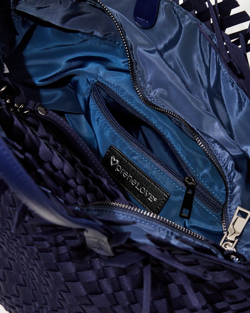 Vulcan Fringe Top Large Tote & Wristlet Navy | Tommy Bahama Special Offer - Vulcan Fringe Top Large Tote & Wristlet