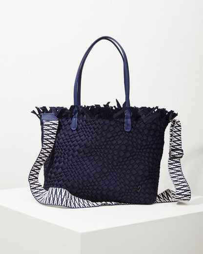 Vulcan Fringe Top Large Tote & Wristlet Navy | Tommy Bahama Special Offer - Vulcan Fringe Top Large Tote & Wristlet