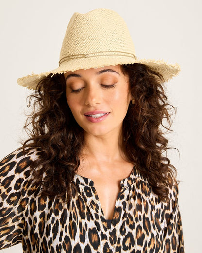 Packable Fringed Continental Hat Natural/Natural | Tommy Bahama Sale - Packable Fringed Continental Hat