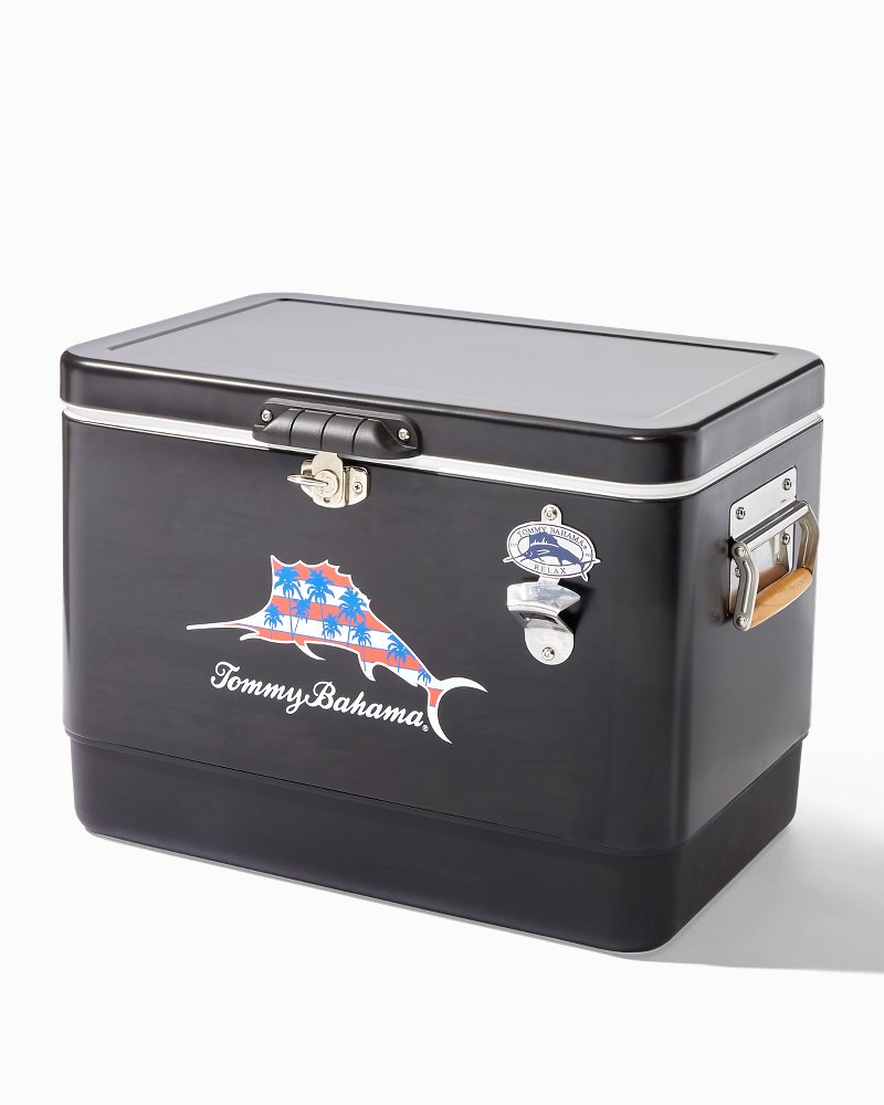 Palm Marlin Black 54-Quart Cooler Black | Tommy Bahama Value - Palm Marlin Black 54-Quart Cooler