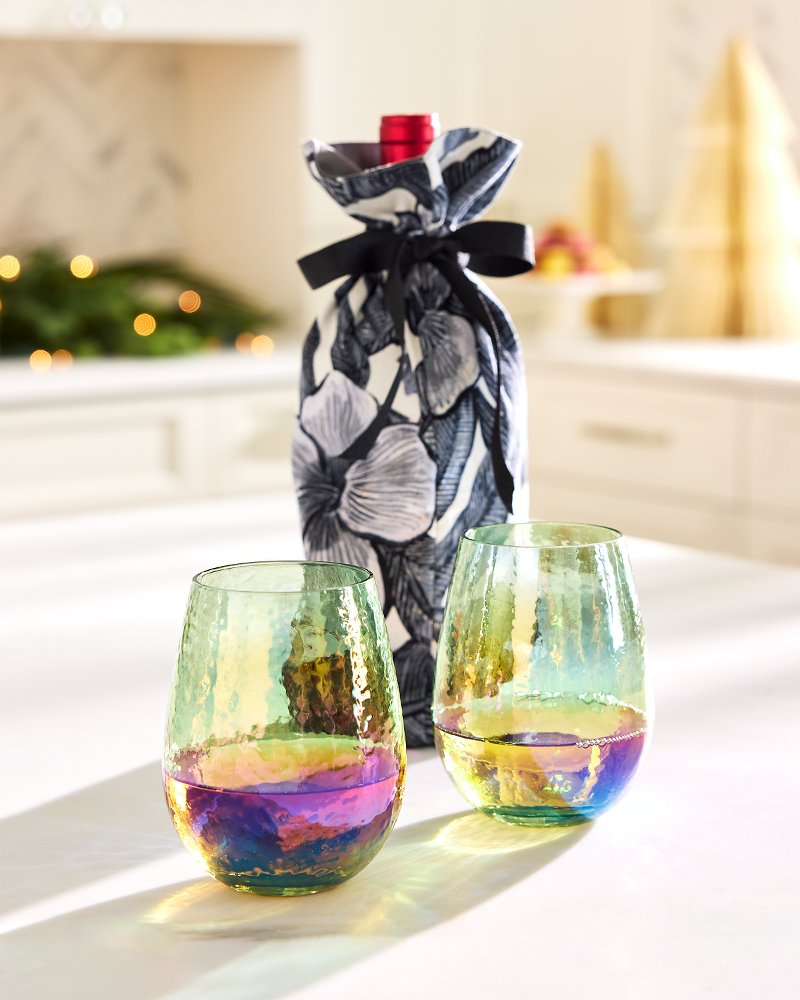 Upcycled Wine Bottle Gift Bag Black | Tommy Bahama New - Upcycled Wine Bottle Gift Bag