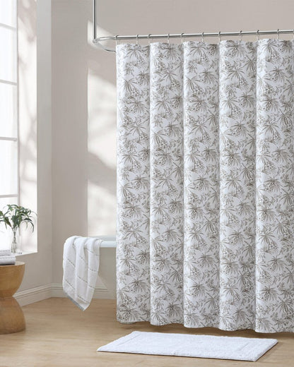 Pen and Ink Bahama Brown Palm Shower Curtain Brown | Tommy Bahama Trusted - Pen and Ink Bahama Brown Palm Shower Curtain