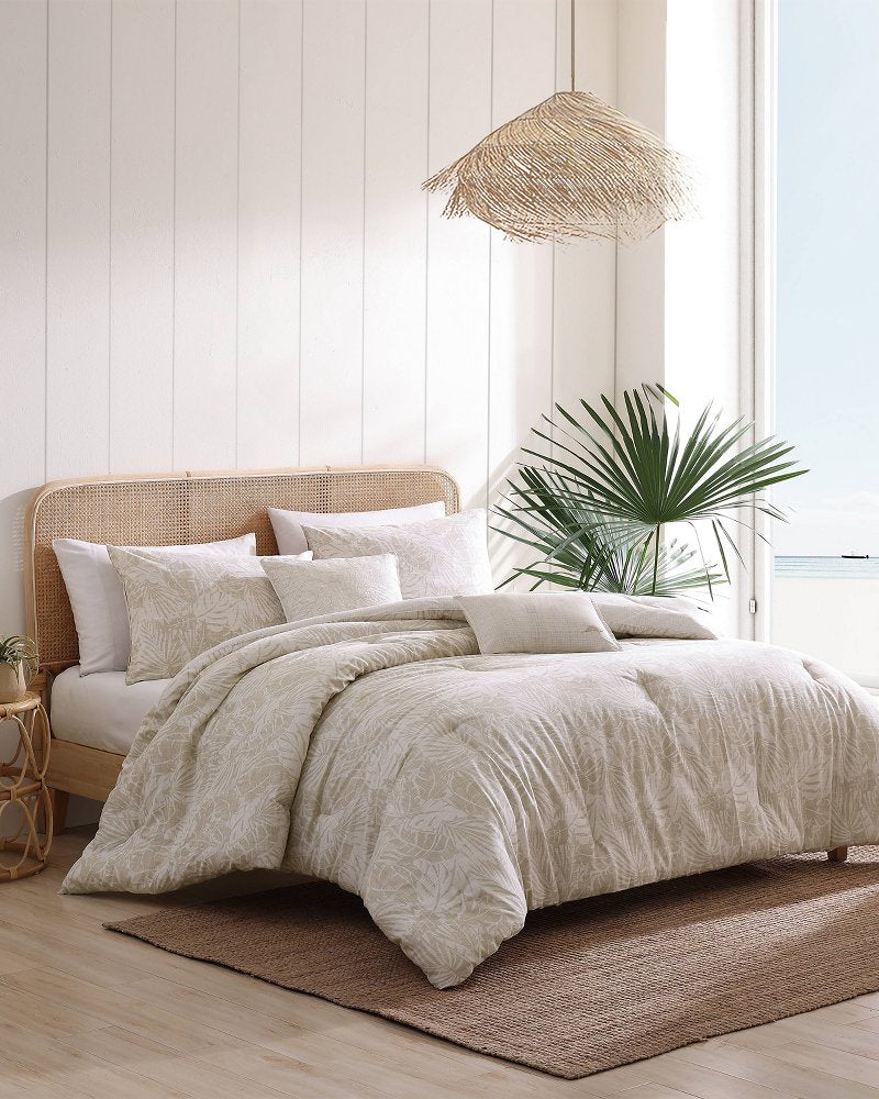 Costa Blanca 5-Piece Full/Queen Comforter Set Beige | Tommy Bahama Deals - Costa Blanca 5-Piece Full/Queen Comforter Set