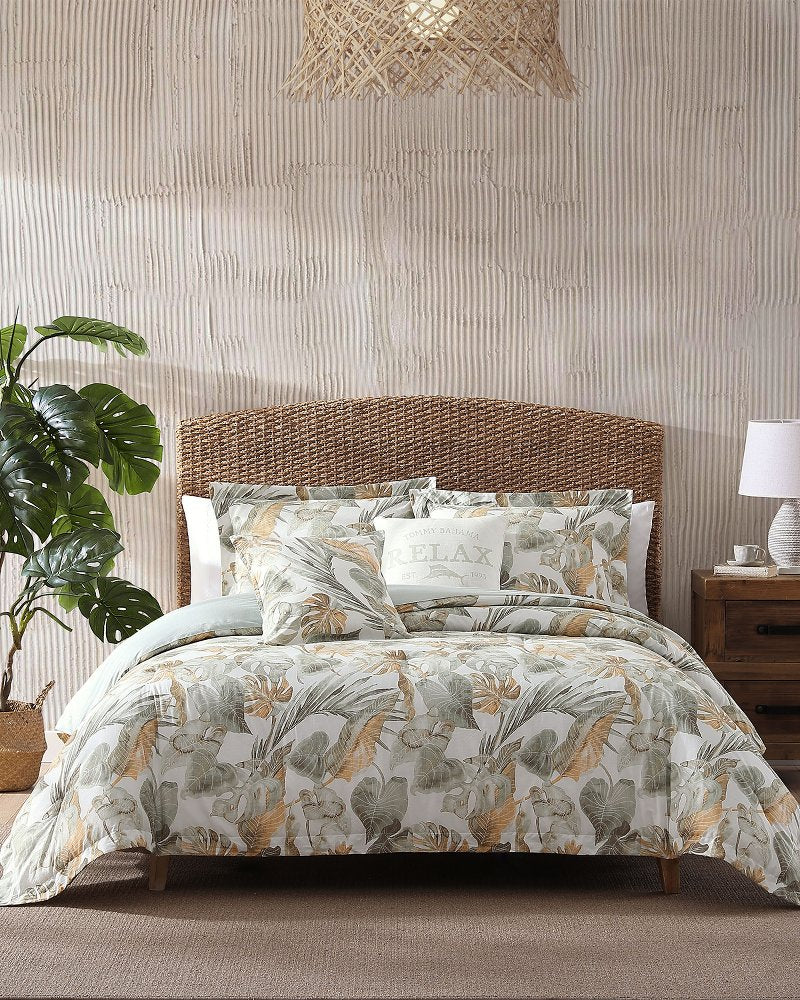 Raw Coast 5-Piece Full/Queen Comforter Set Green | Tommy Bahama Sale - Raw Coast 5-Piece Full/Queen Comforter Set