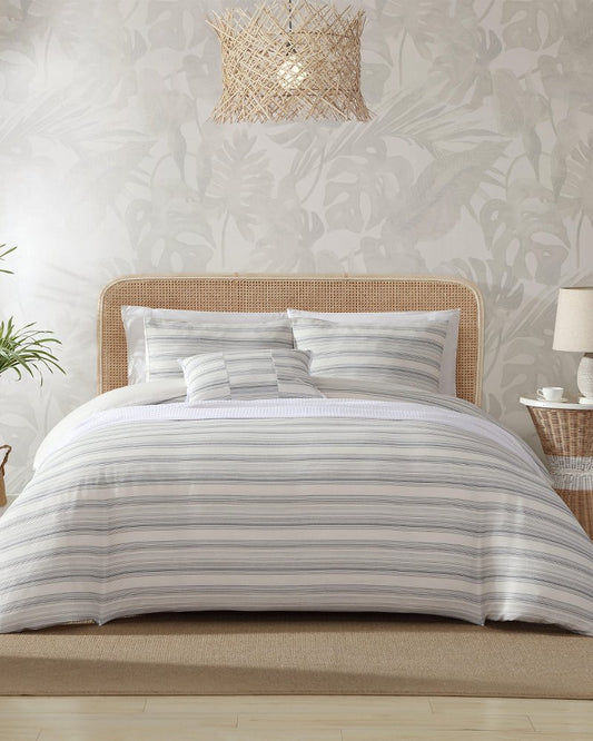 Island Micro Waffle 4-Piece Full/Queen Comforter Set Coconut | Tommy Bahama Signature - Island Micro Waffle 4-Piece Full/Queen Comforter Set