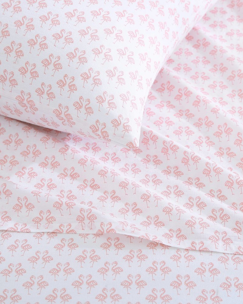 Flamingle 4-Piece King Sheet Set Pink | Tommy Bahama Trusted - Flamingle 4-Piece King Sheet Set