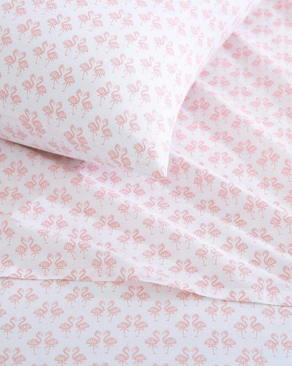 Flamingle 4-Piece King Sheet Set Pink | Tommy Bahama Trusted - Flamingle 4-Piece King Sheet Set
