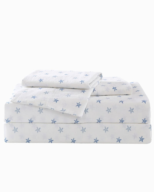Starfish Treasure 4-Piece Queen Sheet Set Ocean | Tommy Bahama Best Price - Starfish Treasure 4-Piece Queen Sheet Set