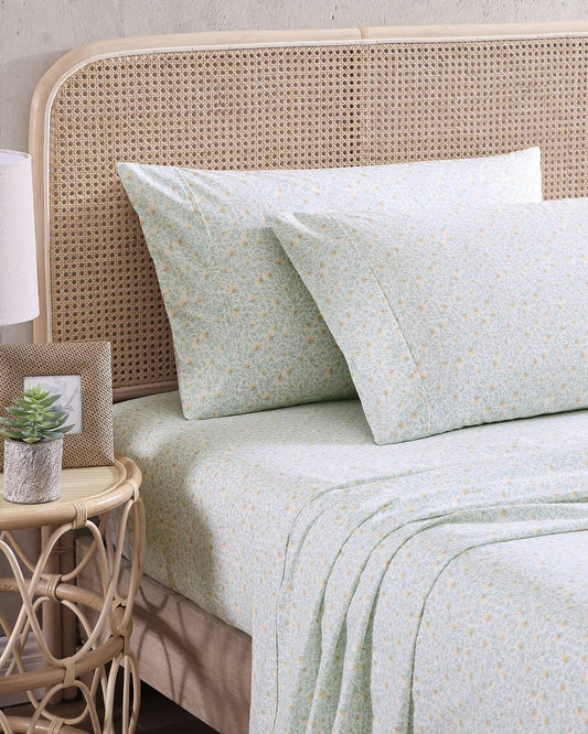 Crane Flower 4-Piece Queen Sheet Set Green | Tommy Bahama Smart Buy - Crane Flower 4-Piece Queen Sheet Set