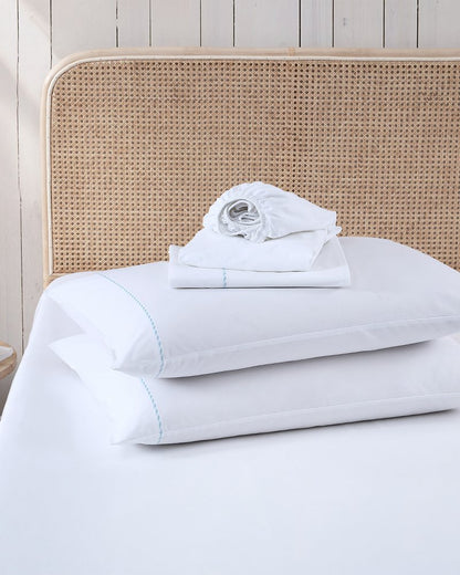Solid 4-Piece King Sheet Set - Blue White/Blue | Tommy Bahama Hot Sale - Solid 4-Piece King Sheet Set - Blue