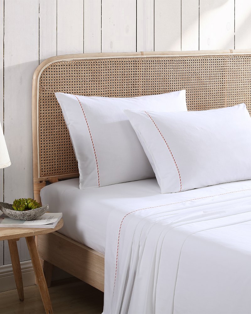Solid 4-Piece King Sheet Set - Orange Orange Flame/White | Tommy Bahama Sale - Solid 4-Piece King Sheet Set - Orange