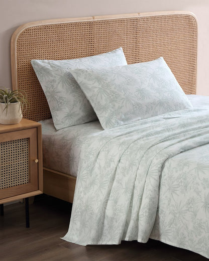 Pen and Ink 4-Piece Queen Sheet Set Spring Green | Tommy Bahama Quality - Pen and Ink 4-Piece Queen Sheet Set