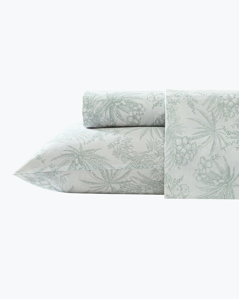 Pen and Ink 4-Piece King Sheet Set Spring Green | Tommy Bahama Recommended - Pen and Ink 4-Piece King Sheet Set