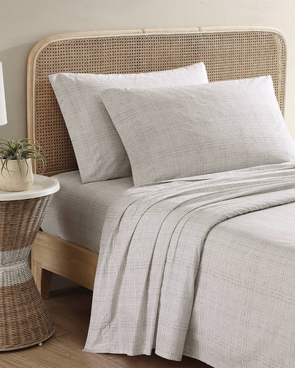 Raffia Linen King Sheet Set Khaki | Tommy Bahama Smart Buy - Raffia Linen King Sheet Set
