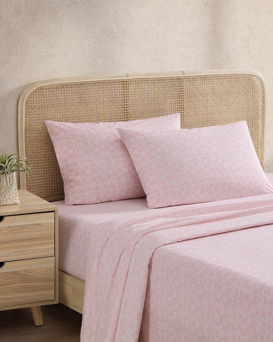 Lovely Palms 4-Piece Queen Sheet Set Pink | Tommy Bahama Featured - Lovely Palms 4-Piece Queen Sheet Set