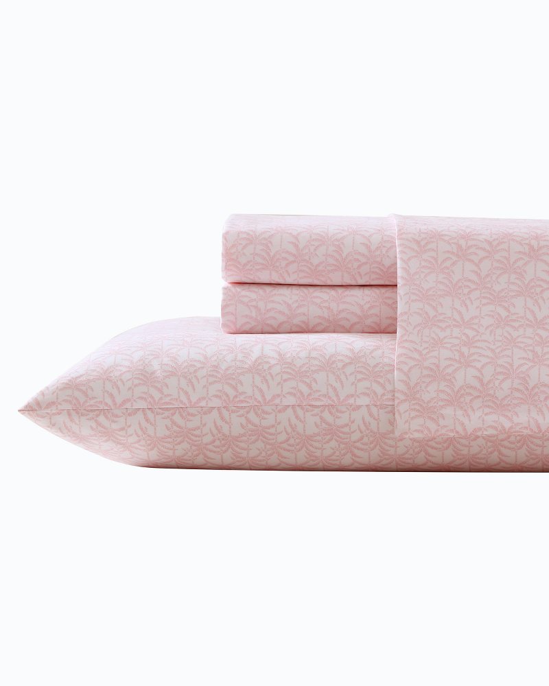 Lovely Palms 4-Piece King Sheet Set Pink | Tommy Bahama Top Pick - Lovely Palms 4-Piece King Sheet Set