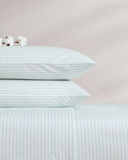 Cool Beach Stripe 4-Piece Queen Sheet Set Stripe Blue | Tommy Bahama Recommended - Cool Beach Stripe 4-Piece Queen Sheet Set