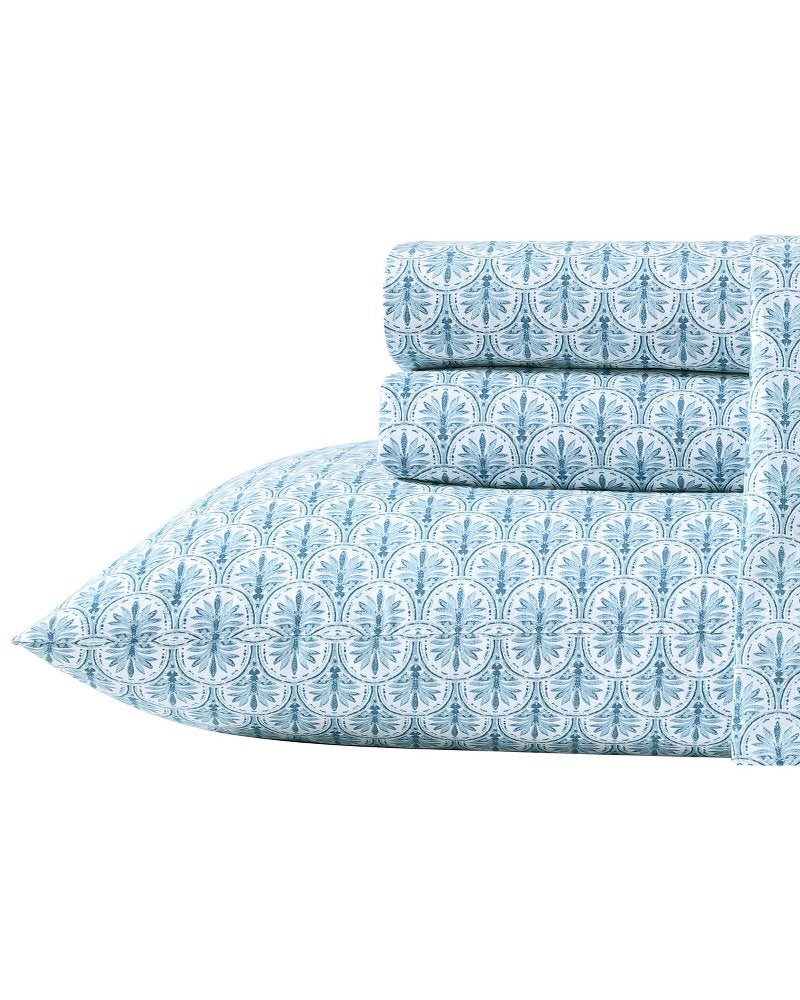 Coastal Batik Blue 4-Piece Queen Sheet Set Blue | Tommy Bahama Value - Coastal Batik Blue 4-Piece Queen Sheet Set