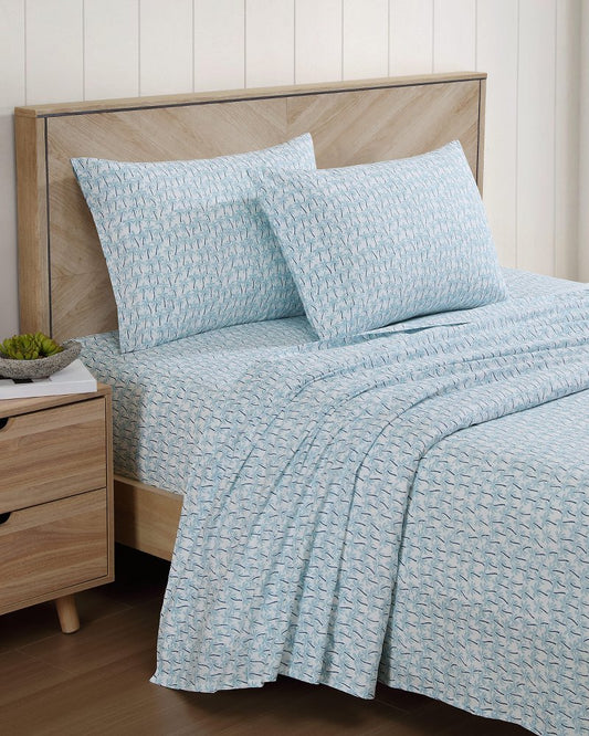 Palmtastic 4-Piece Queen Sheet Set Blue | Tommy Bahama Latest - Palmtastic 4-Piece Queen Sheet Set