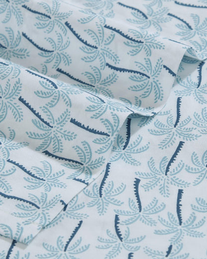 Palmtastic 4-Piece Queen Sheet Set Blue | Tommy Bahama Latest - Palmtastic 4-Piece Queen Sheet Set