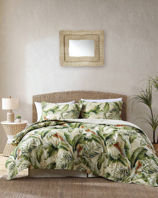 Palmiers Queen Comforter Set Green | Tommy Bahama Special Offer - Palmiers Queen Comforter Set