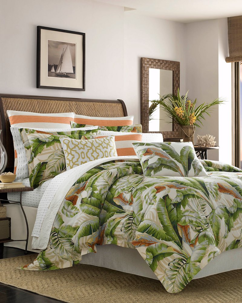 Palmiers Queen Comforter Set Green | Tommy Bahama Special Offer - Palmiers Queen Comforter Set