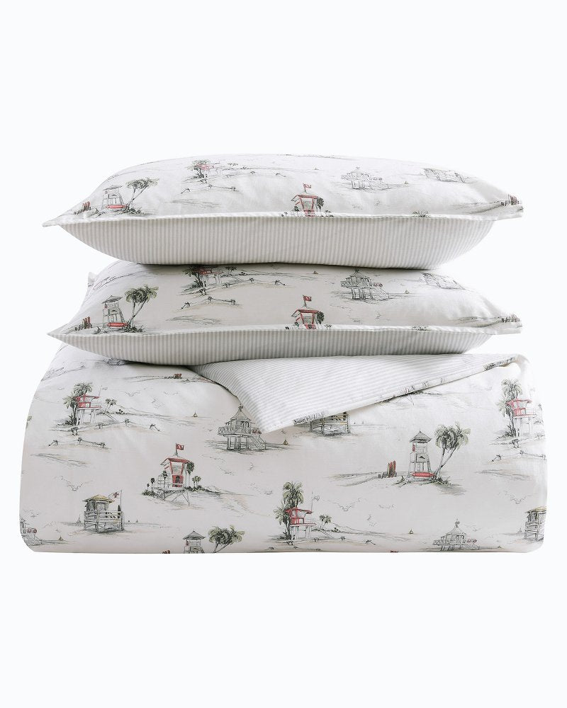 Beach Club 3-Piece Full/Queen Comforter Set Grey | Tommy Bahama Best Seller - Beach Club 3-Piece Full/Queen Comforter Set