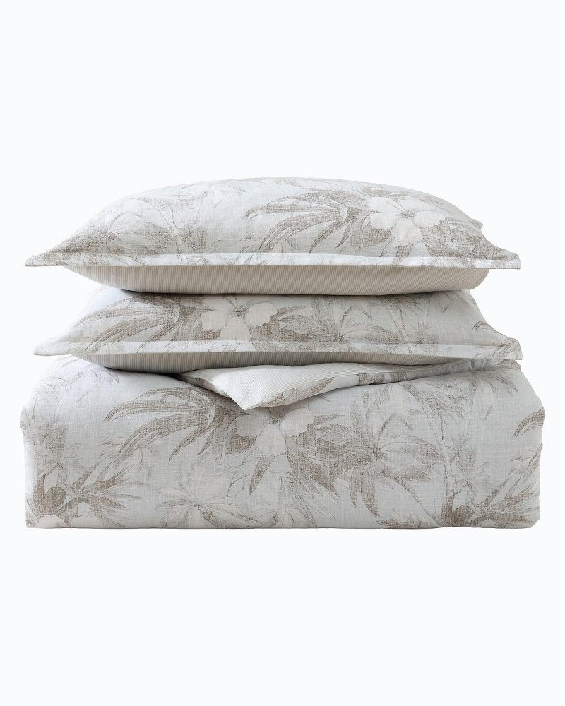 Beachway Blooms 3-Piece Full/Queen Comforter Set Grey | Tommy Bahama Customer Favorite - Beachway Blooms 3-Piece Full/Queen Comforter Set