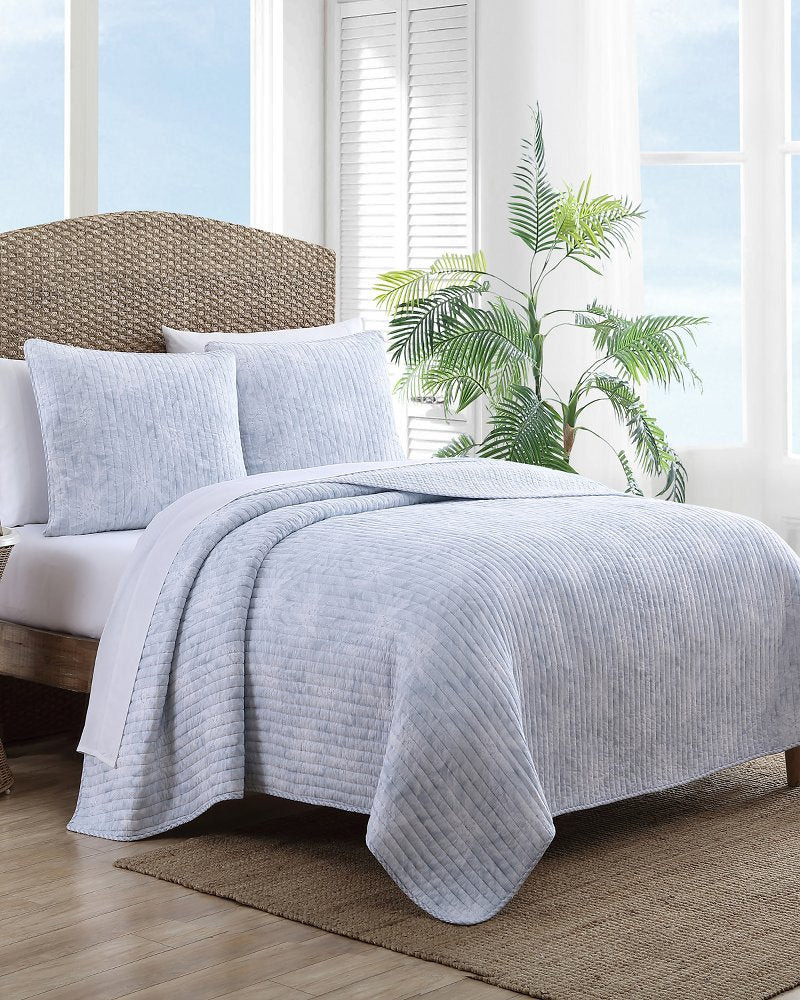 Makena 3-Piece Full/Queen Quilt Set Blue | Tommy Bahama Latest - Makena 3-Piece Full/Queen Quilt Set