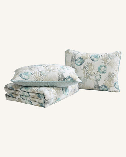 Freeport 3-Piece Full/Queen Quilt Set Blue | Tommy Bahama Best Price - Freeport 3-Piece Full/Queen Quilt Set