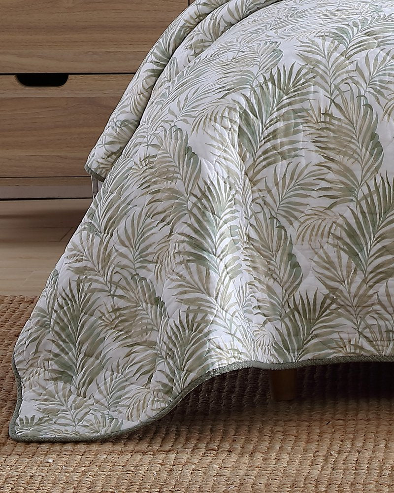 Maui Palm 2-Piece Twin Quilt Set Green | Tommy Bahama Quality - Maui Palm 2-Piece Twin Quilt Set