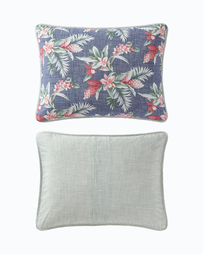 Floral Enchantment Reversible 3-Piece King Quilt Set Deep Blue | Tommy Bahama Featured - Floral Enchantment Reversible 3-Piece King Quilt Set