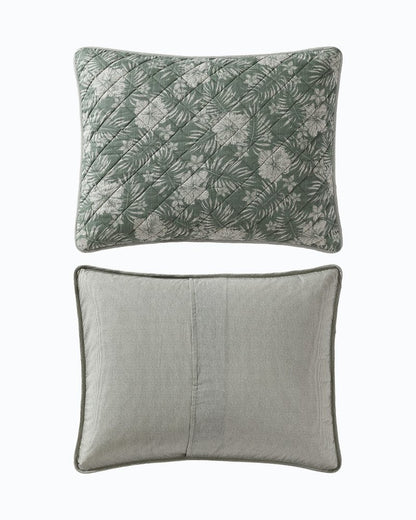Hibiscus Jungle Reversible 3-Piece Full/Queen Quilt Set Jungle | Tommy Bahama Everyday - Hibiscus Jungle Reversible 3-Piece Full/Queen Quilt Set