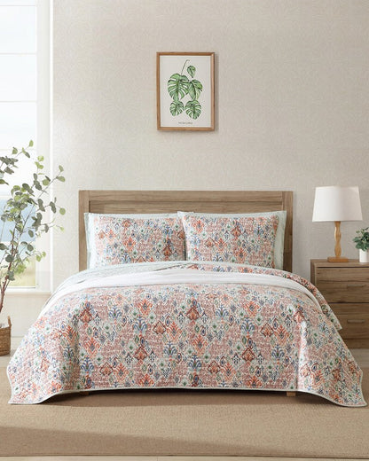 Ikat Tropics Reversible 3-Piece Full/Queen Quilt Set Multicolor | Tommy Bahama Latest - Ikat Tropics Reversible 3-Piece Full/Queen Quilt Set