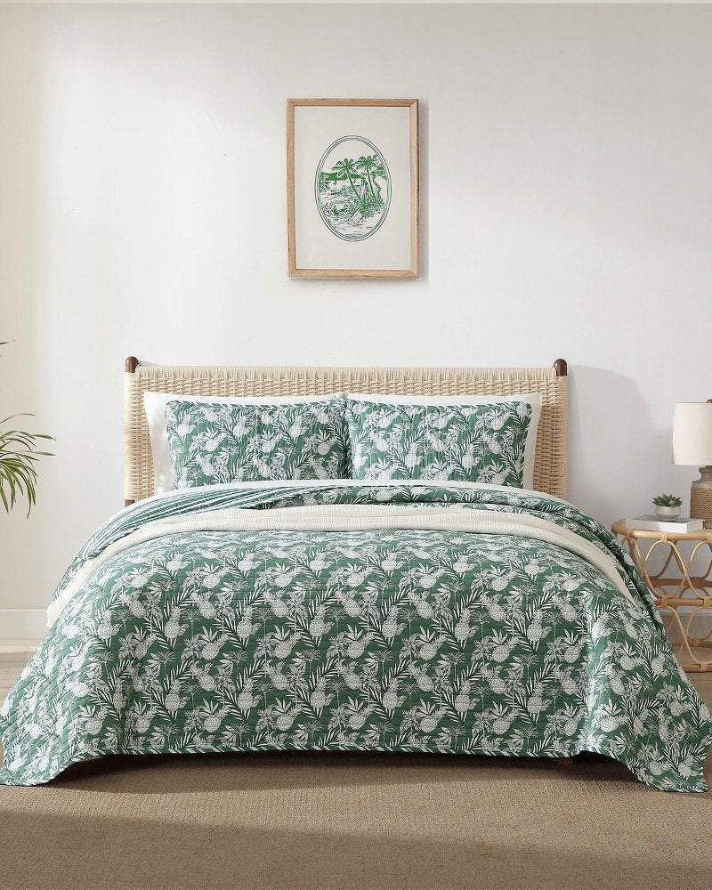 Pineapple Venture 2-Piece Twin Quilt Set Green | Tommy Bahama Popular - Pineapple Venture 2-Piece Twin Quilt Set