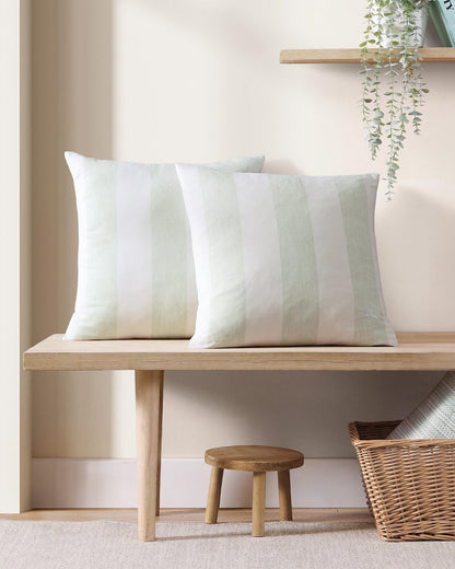 Awning Stripe Green Decorative Pillow Green | Tommy Bahama Exclusive - Awning Stripe Green Decorative Pillow