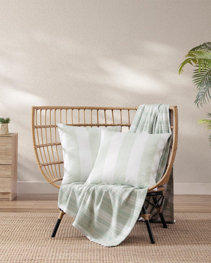 Awning Stripe Green Decorative Pillow Green | Tommy Bahama Exclusive - Awning Stripe Green Decorative Pillow