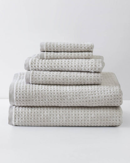 Northern Pacific 6-Piece Bath Towel Set Grey | Tommy Bahama Best Seller - Northern Pacific 6-Piece Bath Towel Set