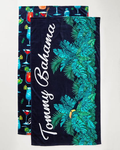 All Nighter & Baja Who Can Toucan Beach Towels — Set of 2 Multicolor | Tommy Bahama Value - All Nighter & Baja Who Can Toucan Beach Towels — Set of 2