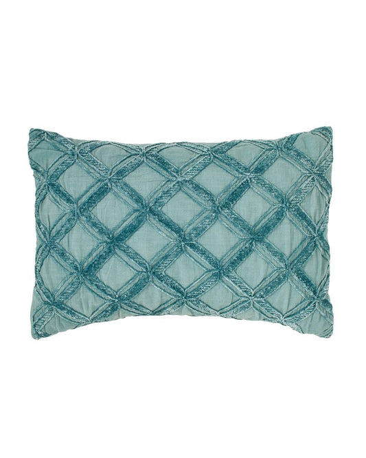 Chenille Diamond Blue Throw Pillow Blue | Tommy Bahama Classic - Chenille Diamond Blue Throw Pillow